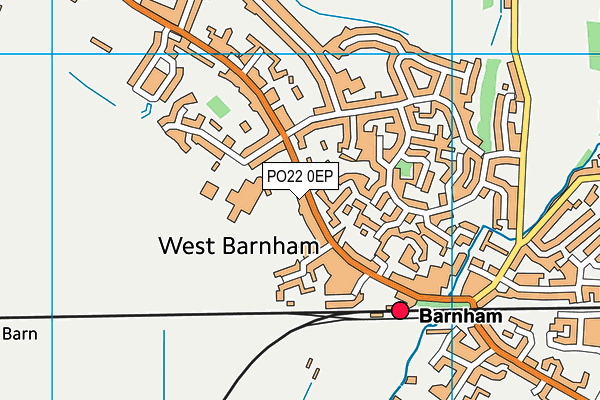 PO22 0EP map - OS VectorMap District (Ordnance Survey)