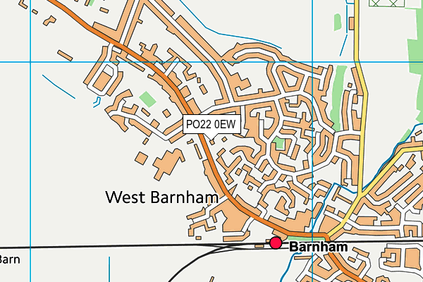PO22 0EW map - OS VectorMap District (Ordnance Survey)
