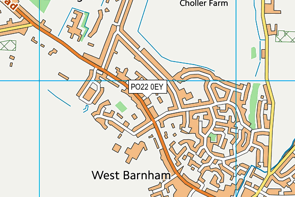 PO22 0EY map - OS VectorMap District (Ordnance Survey)
