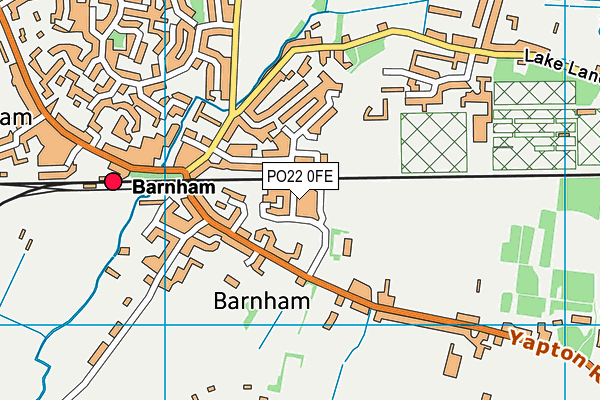 PO22 0FE map - OS VectorMap District (Ordnance Survey)