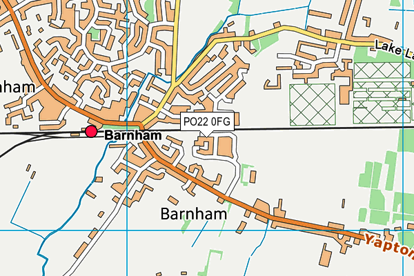 PO22 0FG map - OS VectorMap District (Ordnance Survey)