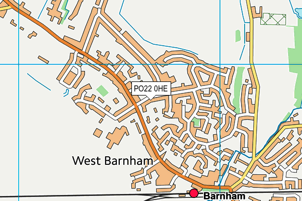 PO22 0HE map - OS VectorMap District (Ordnance Survey)