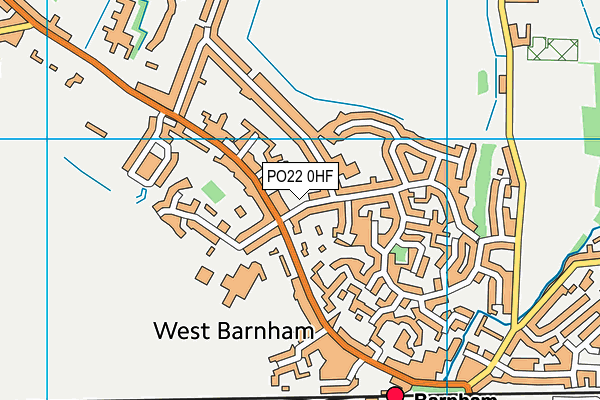 PO22 0HF map - OS VectorMap District (Ordnance Survey)