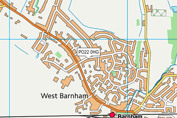 PO22 0HG map - OS VectorMap District (Ordnance Survey)
