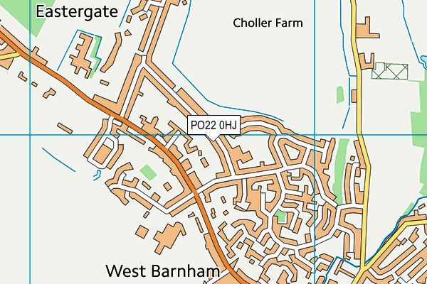 PO22 0HJ map - OS VectorMap District (Ordnance Survey)