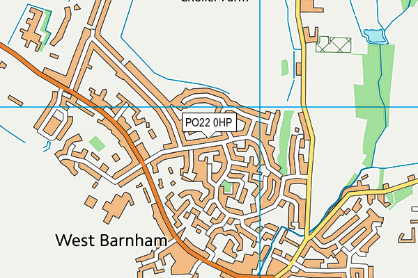 PO22 0HP map - OS VectorMap District (Ordnance Survey)