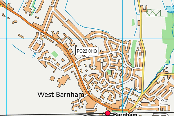 PO22 0HQ map - OS VectorMap District (Ordnance Survey)