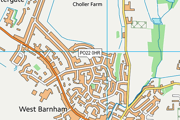 PO22 0HR map - OS VectorMap District (Ordnance Survey)