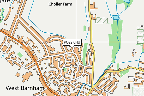 PO22 0HU map - OS VectorMap District (Ordnance Survey)