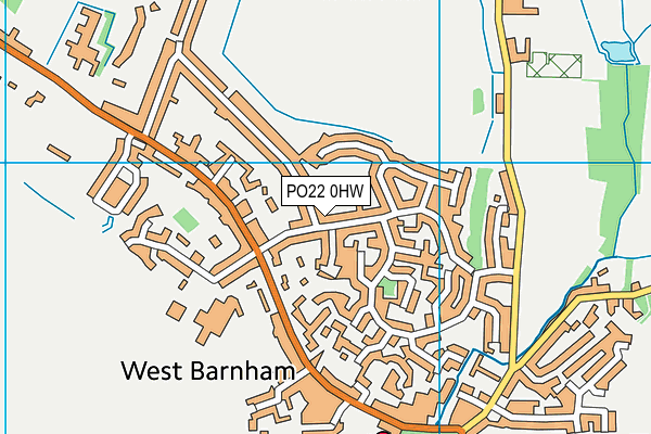 Barnham Primary School map (PO22 0HW) - OS VectorMap District (Ordnance Survey)