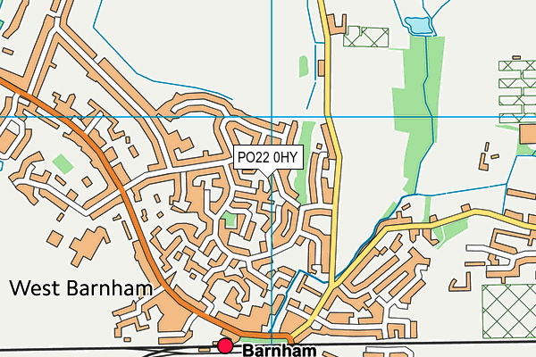 PO22 0HY map - OS VectorMap District (Ordnance Survey)