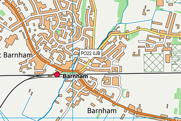 PO22 0JB map - OS VectorMap District (Ordnance Survey)