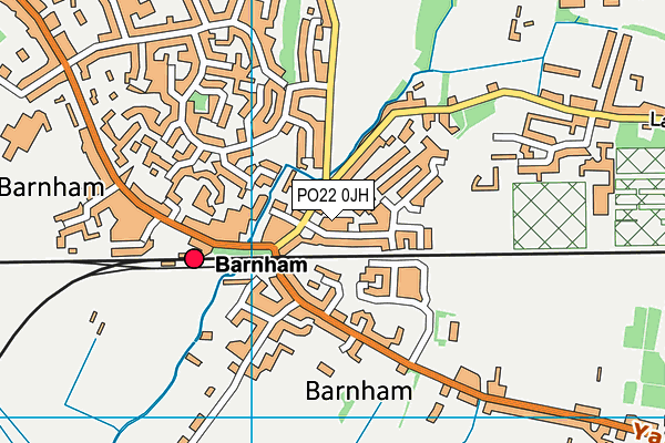 PO22 0JH map - OS VectorMap District (Ordnance Survey)