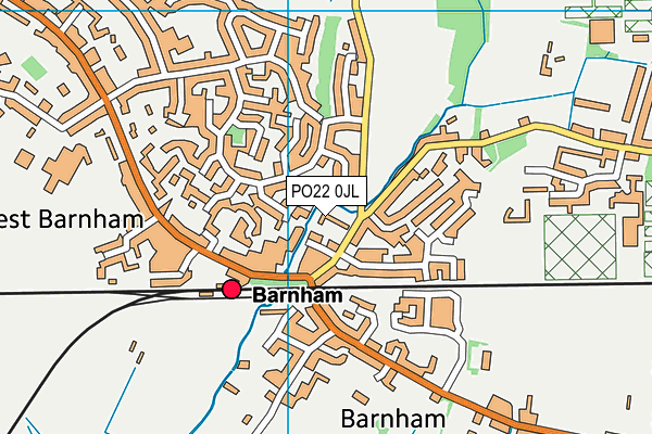 PO22 0JL map - OS VectorMap District (Ordnance Survey)