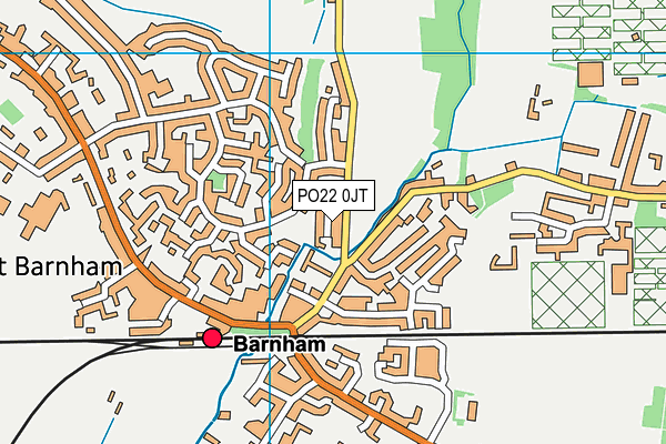 PO22 0JT map - OS VectorMap District (Ordnance Survey)