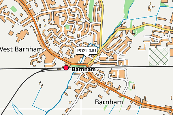 PO22 0JU map - OS VectorMap District (Ordnance Survey)