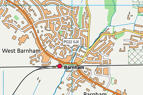 PO22 0JX map - OS VectorMap District (Ordnance Survey)