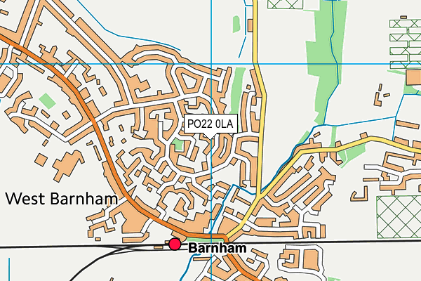 PO22 0LA map - OS VectorMap District (Ordnance Survey)