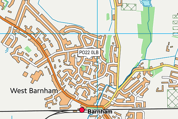 PO22 0LB map - OS VectorMap District (Ordnance Survey)