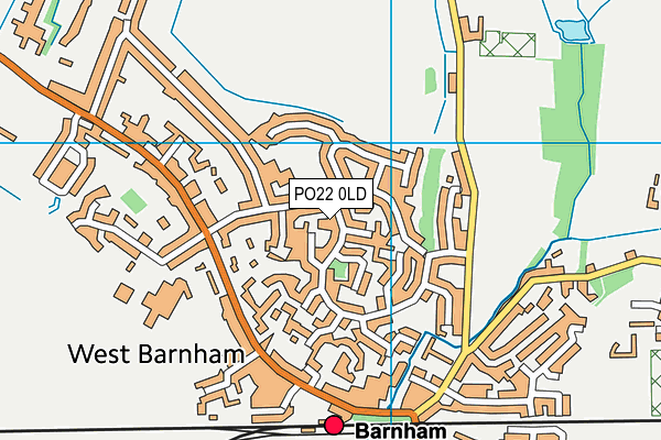 PO22 0LD map - OS VectorMap District (Ordnance Survey)