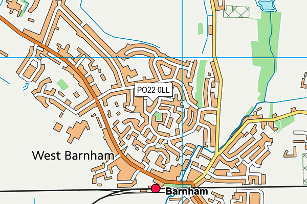 PO22 0LL map - OS VectorMap District (Ordnance Survey)