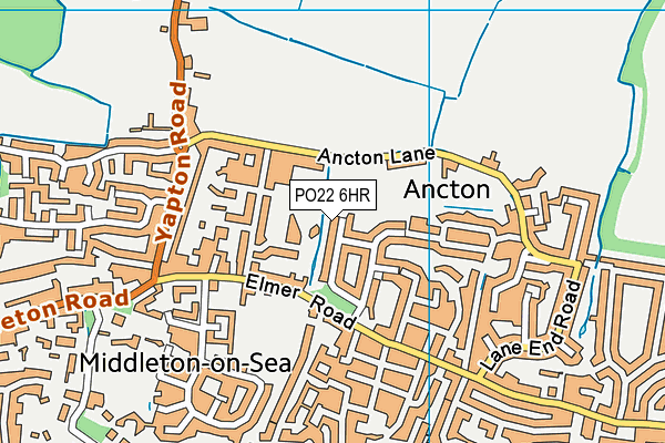 PO22 6HR map - OS VectorMap District (Ordnance Survey)