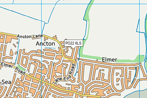 PO22 6LS map - OS VectorMap District (Ordnance Survey)
