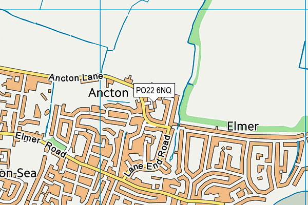 PO22 6NQ map - OS VectorMap District (Ordnance Survey)