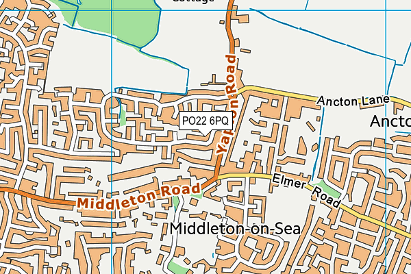 PO22 6PQ map - OS VectorMap District (Ordnance Survey)