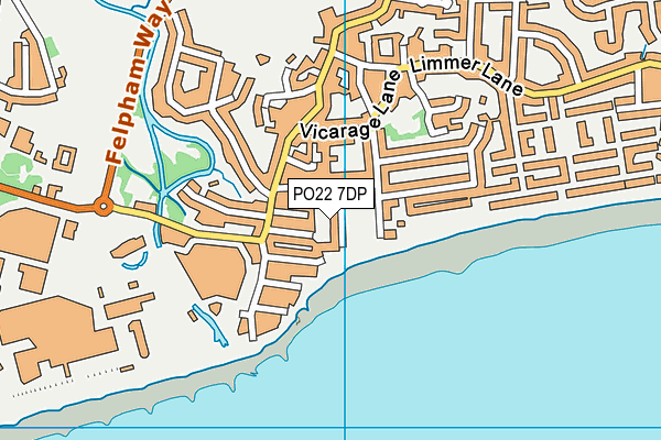 PO22 7DP map - OS VectorMap District (Ordnance Survey)