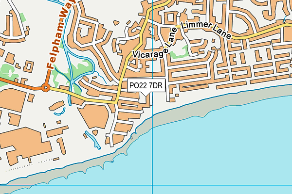 PO22 7DR map - OS VectorMap District (Ordnance Survey)