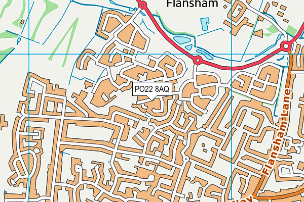 PO22 8AQ map - OS VectorMap District (Ordnance Survey)