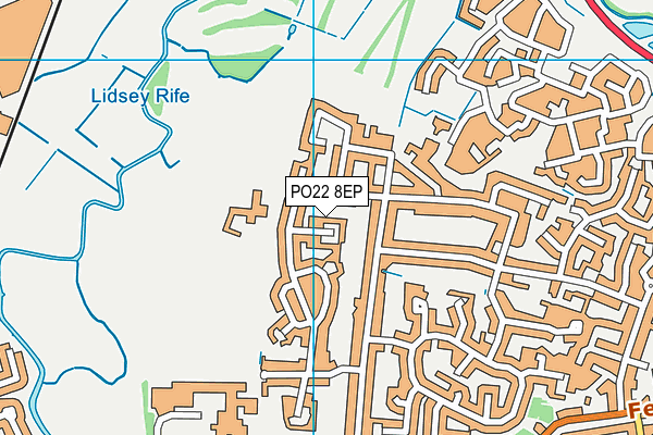 PO22 8EP map - OS VectorMap District (Ordnance Survey)