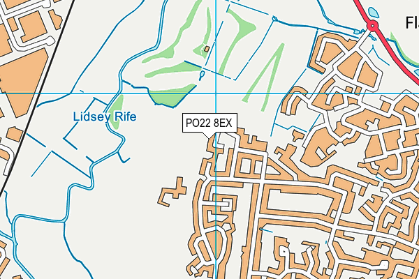 PO22 8EX map - OS VectorMap District (Ordnance Survey)