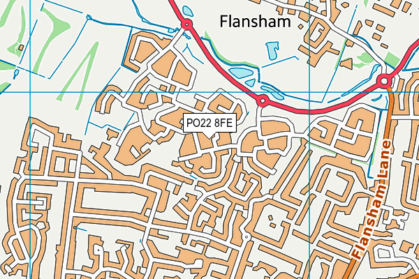 PO22 8FE map - OS VectorMap District (Ordnance Survey)