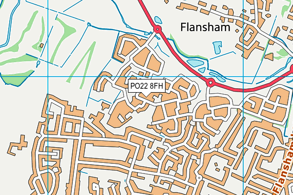 PO22 8FH map - OS VectorMap District (Ordnance Survey)