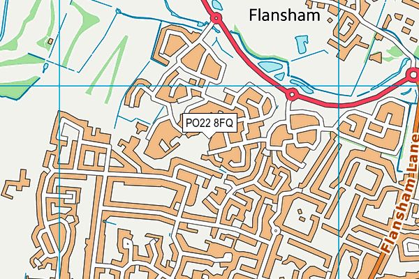 PO22 8FQ map - OS VectorMap District (Ordnance Survey)