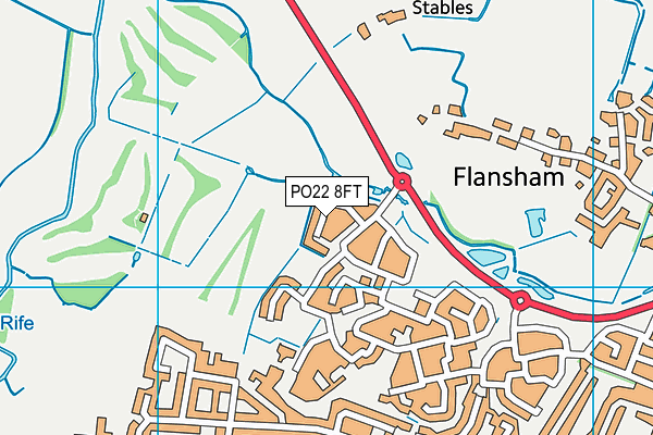 PO22 8FT map - OS VectorMap District (Ordnance Survey)