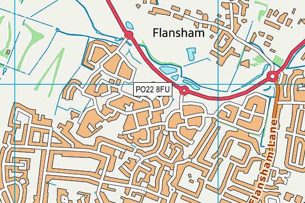 PO22 8FU map - OS VectorMap District (Ordnance Survey)