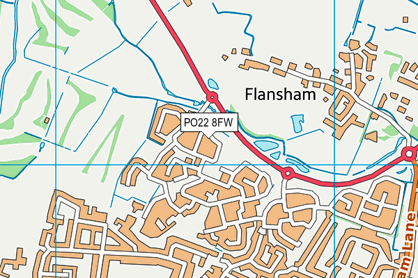 PO22 8FW map - OS VectorMap District (Ordnance Survey)