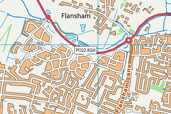 PO22 8GH map - OS VectorMap District (Ordnance Survey)