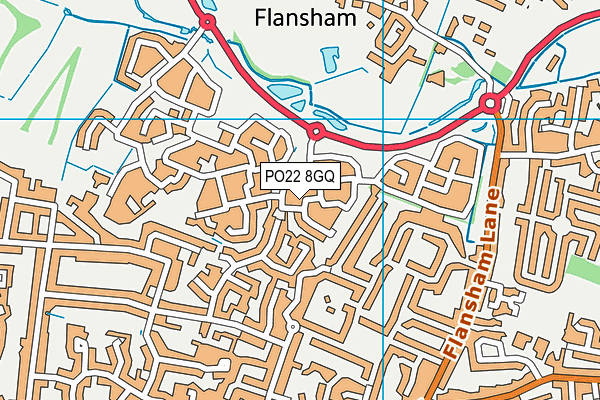 PO22 8GQ map - OS VectorMap District (Ordnance Survey)