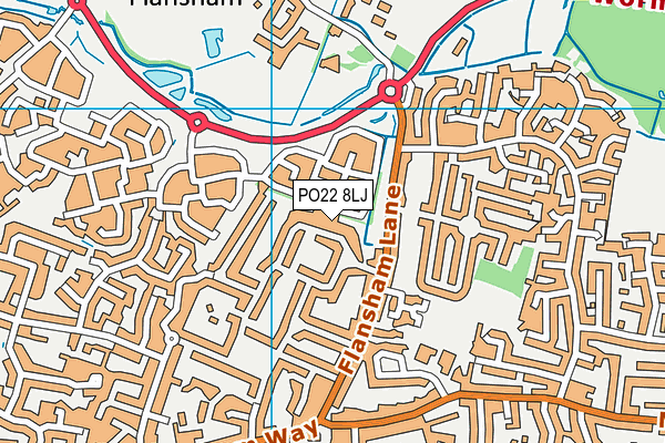 PO22 8LJ map - OS VectorMap District (Ordnance Survey)