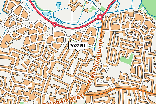 PO22 8LL map - OS VectorMap District (Ordnance Survey)