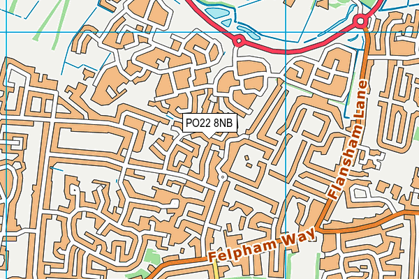 PO22 8NB map - OS VectorMap District (Ordnance Survey)