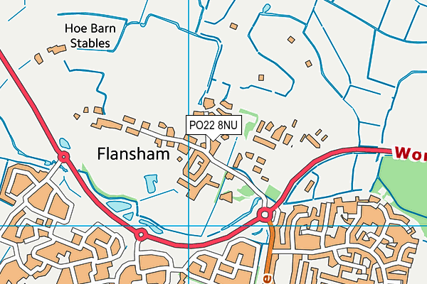 PO22 8NU map - OS VectorMap District (Ordnance Survey)