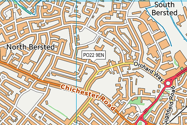 PO22 9EN map - OS VectorMap District (Ordnance Survey)
