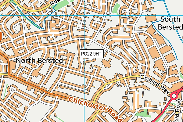 Bersted Green Primary School, Bognor Regis map (PO22 9HT) - OS VectorMap District (Ordnance Survey)