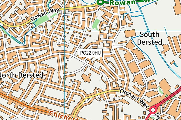 PO22 9HU map - OS VectorMap District (Ordnance Survey)