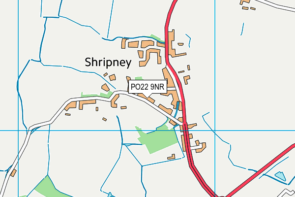 PO22 9NR map - OS VectorMap District (Ordnance Survey)